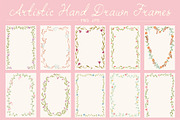 Whimsical Romantic Hand-drawn Frames, a Background Graphic by Ayya Studio (Thumbnail 1 of 11)