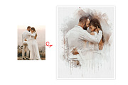 Dreamy Couple Watercolors Effect, an Action Add-On by MRI STUDIO (Thumbnail 8 of 21)