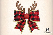 Reindeer Bow PNG, Christmas Bow Png, an Illustration by Dream Creation (Thumbnail 1 of 5)