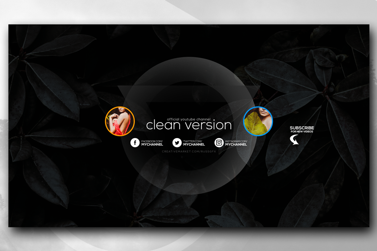 10 Youtube Channel Art Banners vol.2, a Social Media Template by RussGFX (Photo 8 of 12)