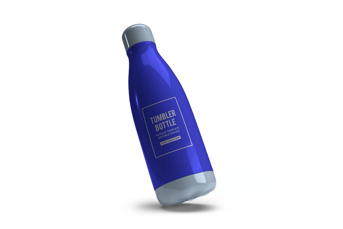 Tumbler Drink Bottle Mockup Template, a Household Mockup by DesignRushMarket (Photo 3 of 11)