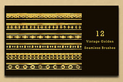 Golden Vintage AI Brushes + BONUS, a Decorative Illustration by Design Unique (Thumbnail 3 of 9)
