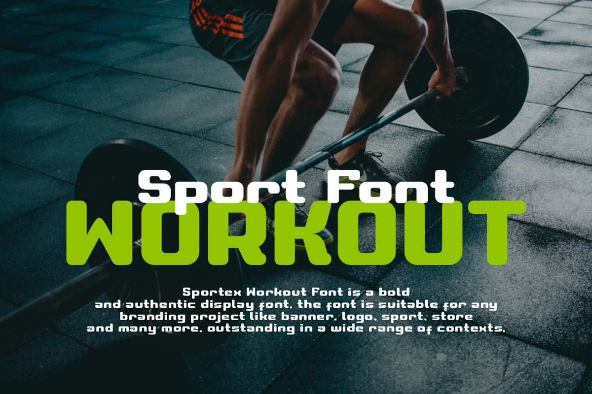 Sportex Workout Font, a Sans Serif Font by QR Design Studio