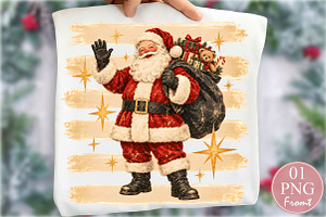 Vintage Santa Claus Christmas PNG, a Seasonal Illustration by Rose Art