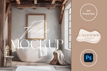 Luxury Bath 5x7 Frame Mockup FR-BA-1