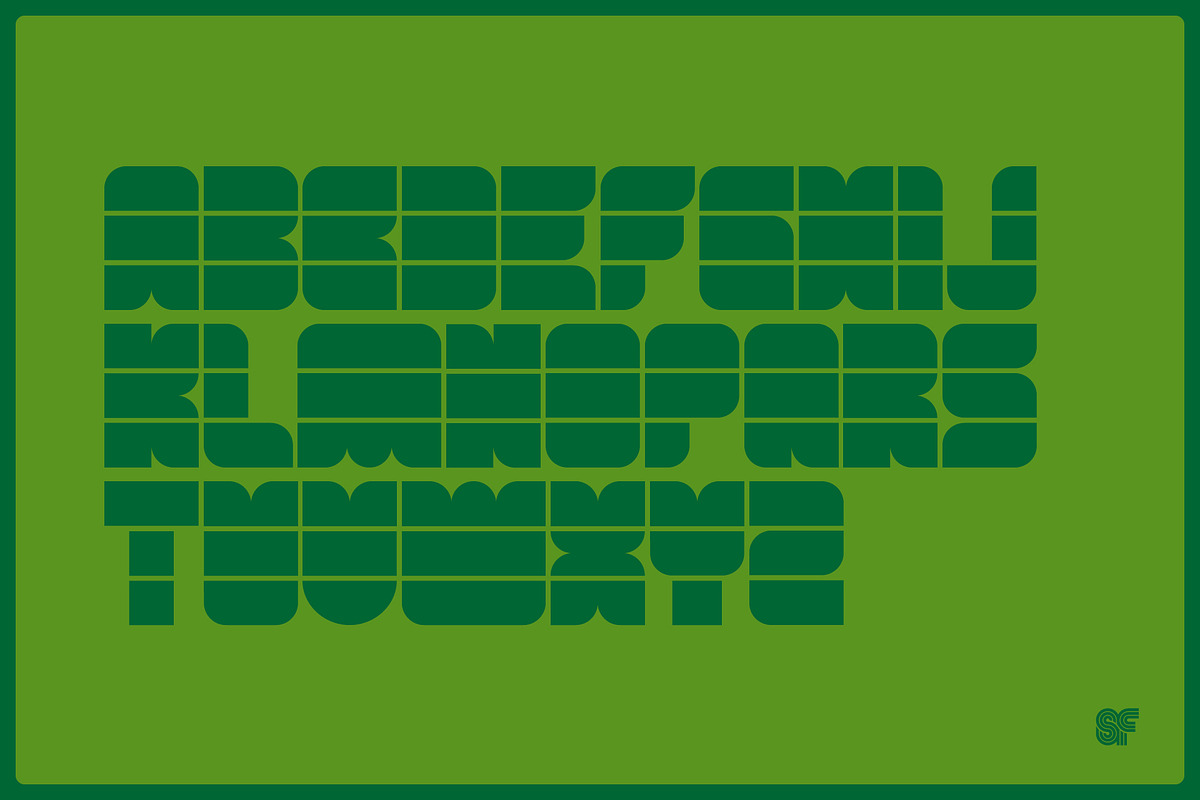Blox | Retro Display | 3 Fonts, a Sans Serif Font by Superfried Font Shop (Photo 10 of 10)