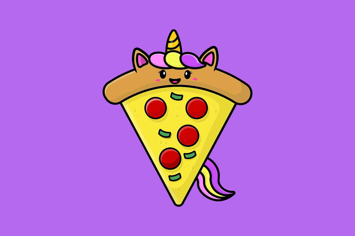 Unicorn With Food Cartoon Vector, a Food Illustration by Artstorystudio (Photo 2 of 6)