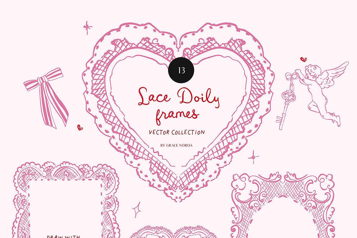 Valentine's day Hand Drawn Line art, an Object Graphic by Grace Noboa Illustrations (Photo 8 of 14)