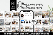 Offer Accepted Instagram Posts Canva, a Social Media Template by CreativeVinesStore (Thumbnail 1 of 6)