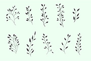 40 plants and leaves elements, an Illustration by Anna's Creative Store (Thumbnail 4 of 5)