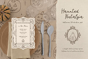 Haunted Nostalgia: Halloween Clipart, a Seasonal Illustration by Cute Atelier (Thumbnail 10 of 10)