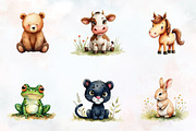 Minimalist Cartoon Animals Clipart, an Illustration by RobertsArt (Thumbnail 2 of 7)
