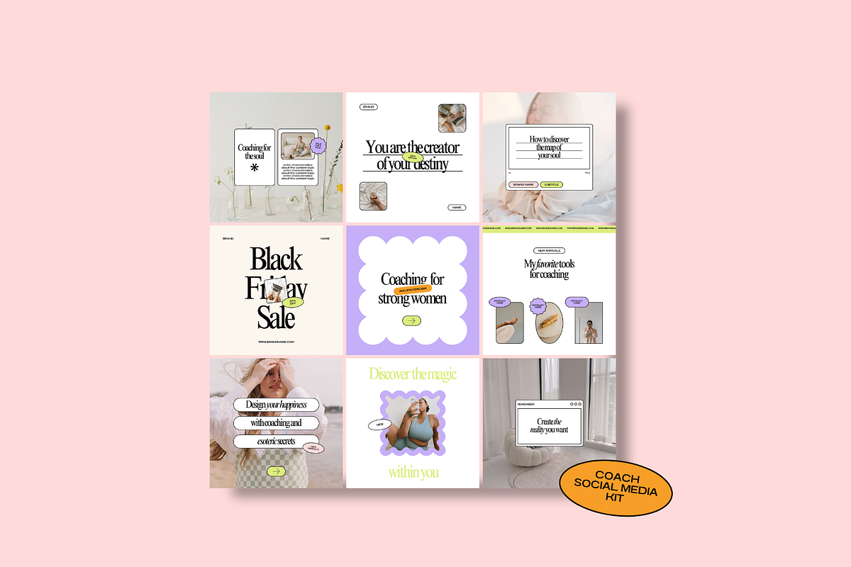 Coach | Social Media Kit, a Social Media Template by Mila Estudio (Photo 4 of 7)
