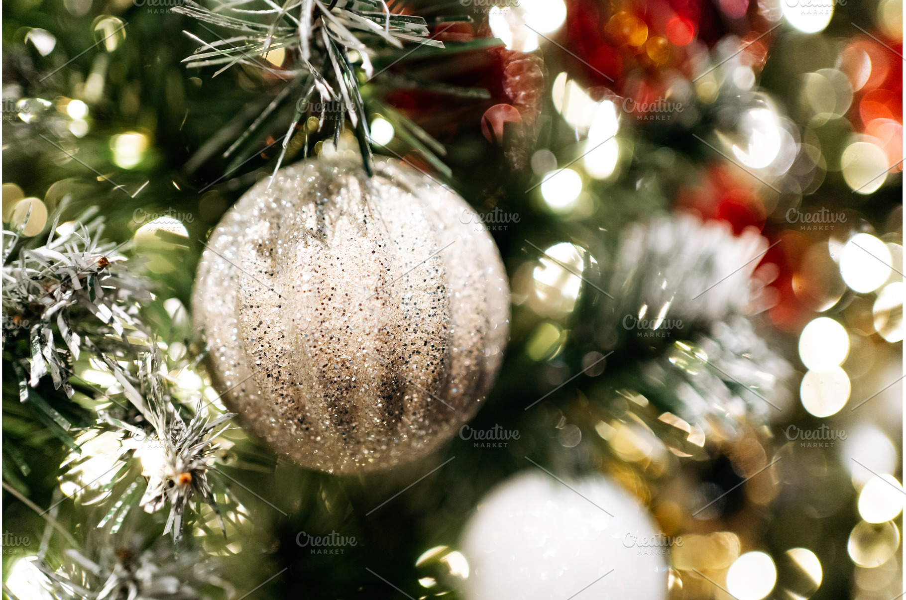 Glittering christmas ornament, a Holiday Photo by Anna Efetova