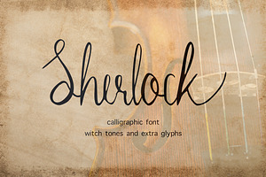 Sherlock calligraphy script font