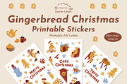 Gingerbread Christmas Stickers, an Object Illustration by Decor Lines (Thumbnail 1 of 6)