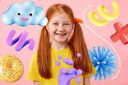 Funky Abstract 3D Shapes, Characters, a Graphic by LarysaZabrotskaya (Thumbnail 5 of 10)