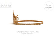 Princess crown svg tiara cut file, an Object Illustration by DigitalArsiart (Thumbnail 3 of 6)
