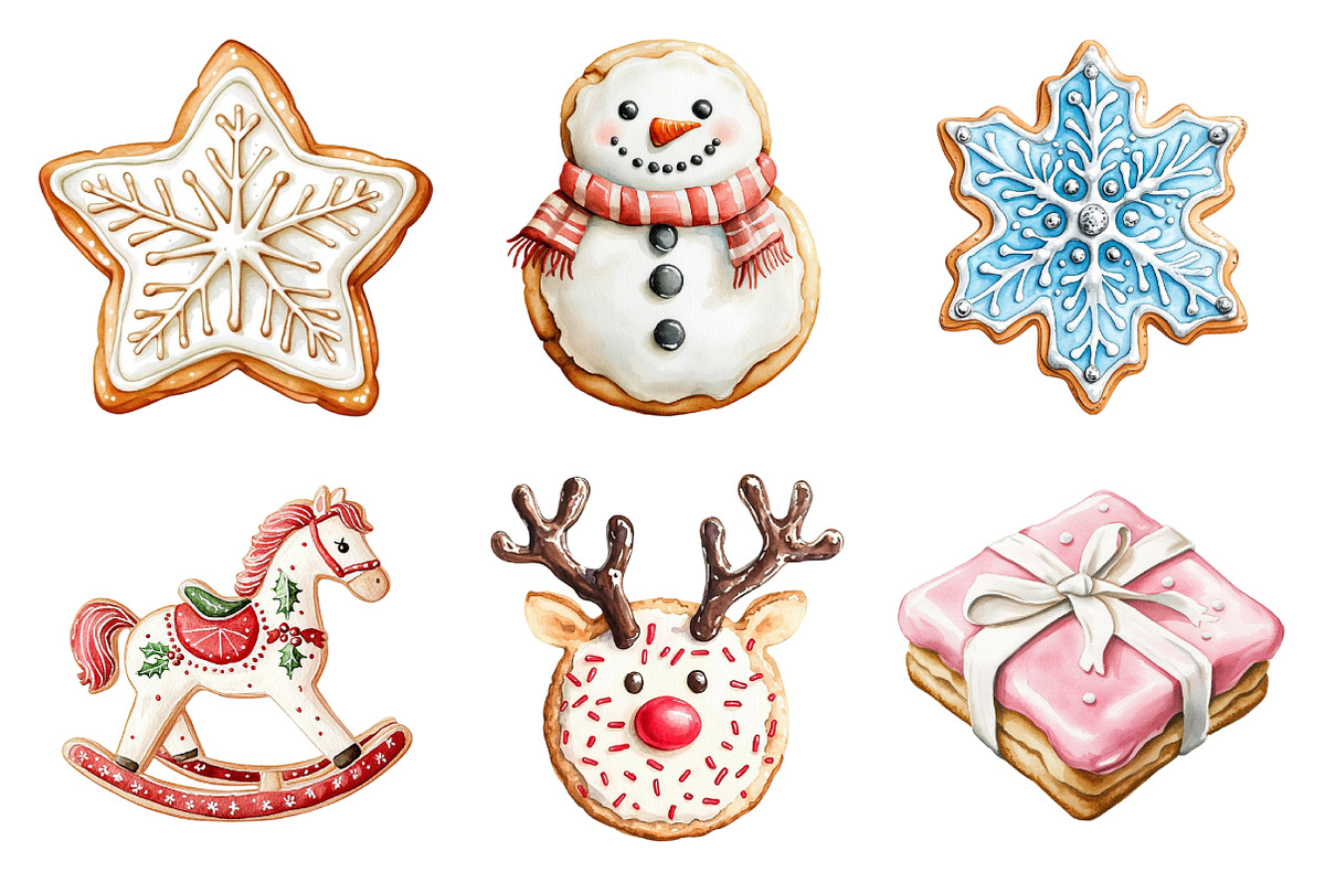 Christmas Cookies Clipart, an Illustration by Daily.Designs (Photo 3 of 5)