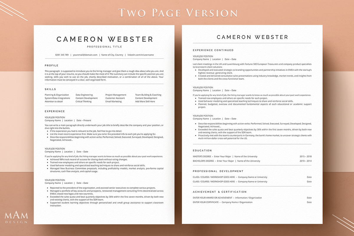 ATS Friendly Resume Template preview 3