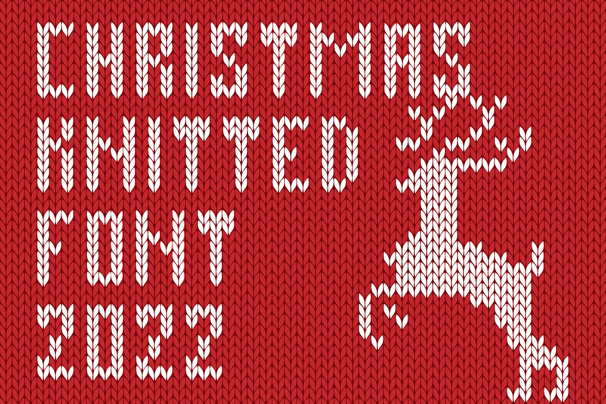Сhristmas Knitted Font
