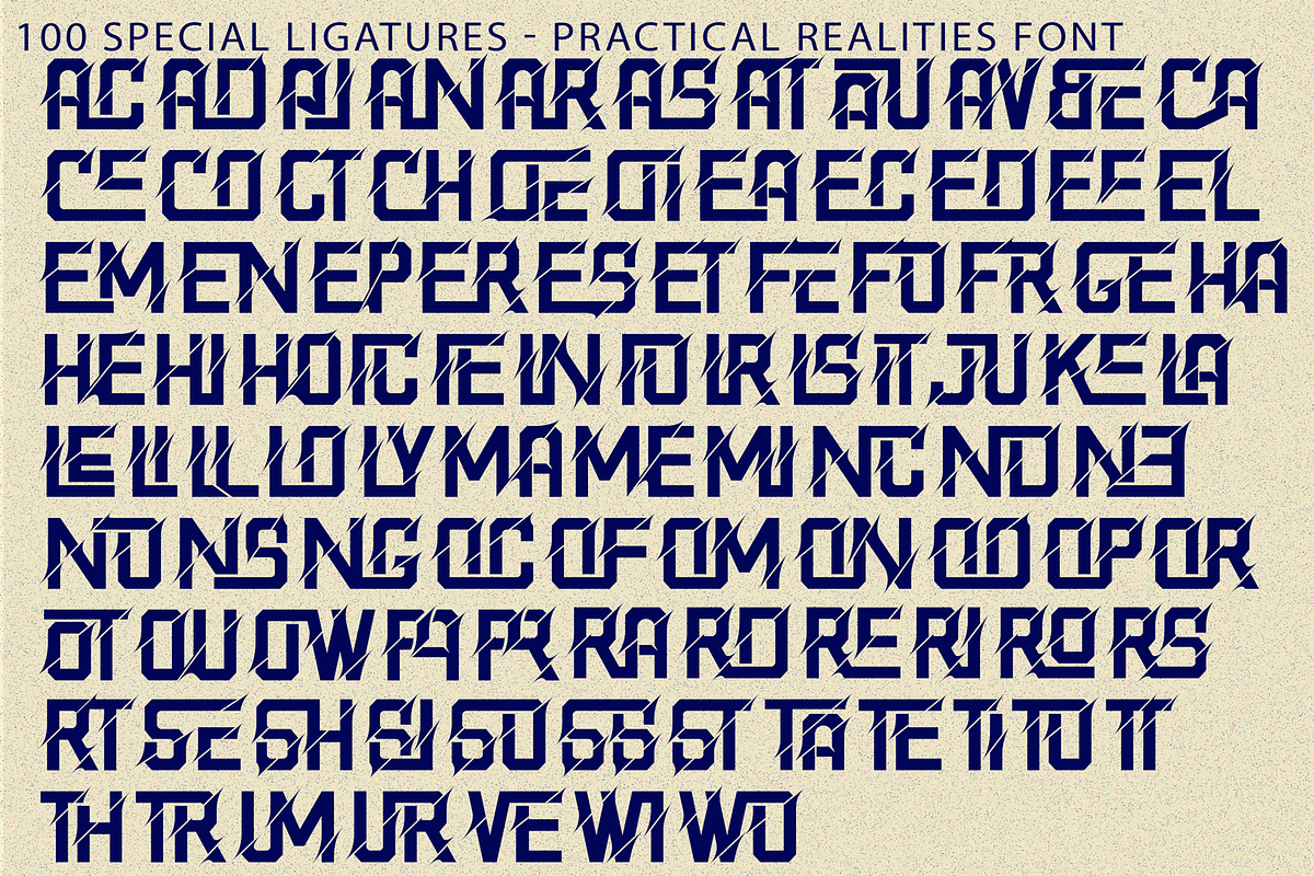PRACTICAL REALITIES - CYBERPUNK FONT, a Sans Serif Font by 177Studio (Photo 8 of 8)