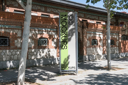 Madrid Banner Sign Mockup B004