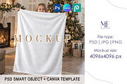 Christmas Blanket Mockup Fleece, a Merchandise Mockup by Mie Mockup Studio (Thumbnail 1 of 5)