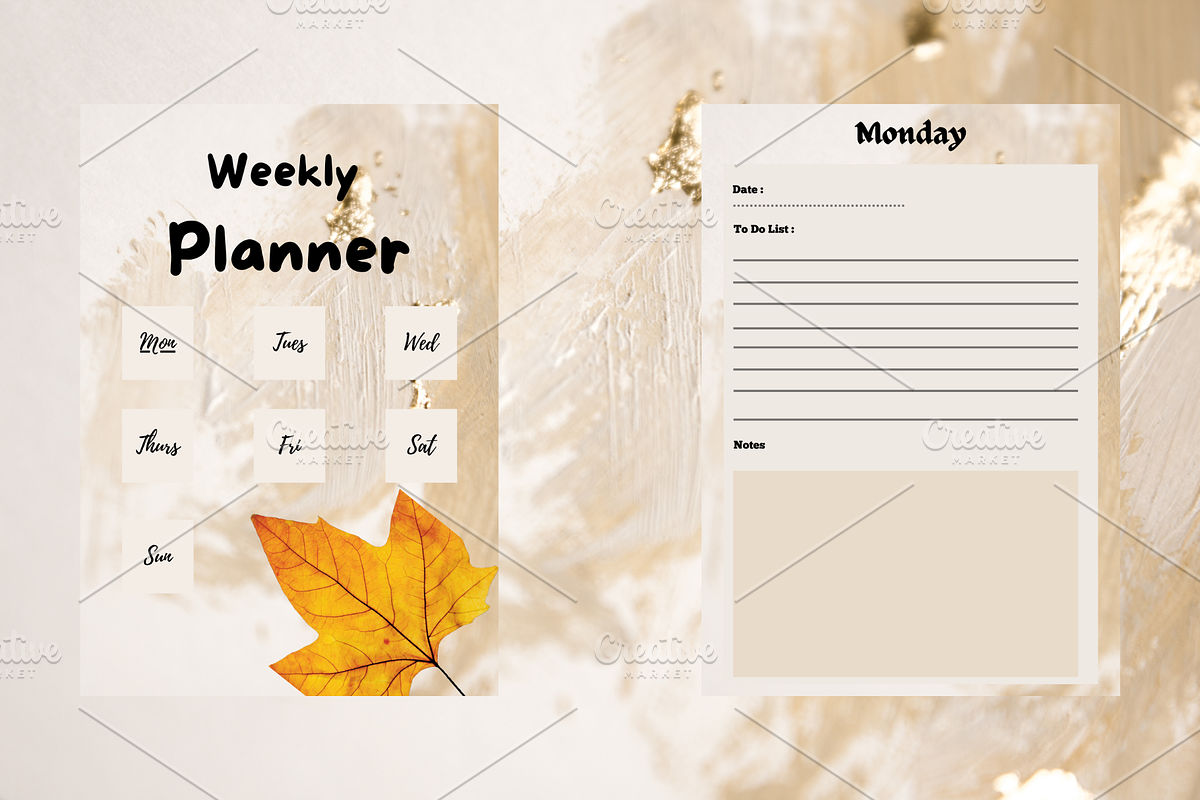 Digital Weekly Planner Canva Template
