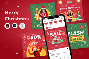 Social Media Merry Christmas V1, a Social Media Template by twinstd