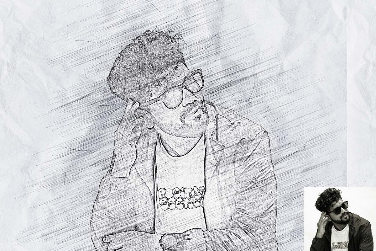 Realistic Pencil Sketch FX Photoshop, an Action Add-On by Studio Retouch (Photo 8 of 14)