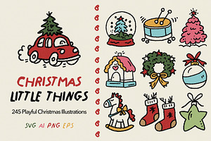 245 Christmas Little Things, a Seasonal Illustration by Veyla