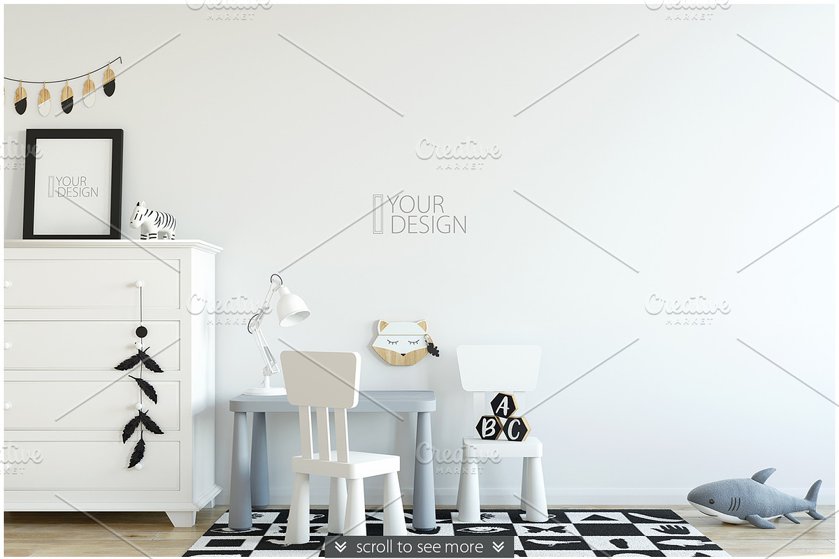 KIDS WALL & FRAMES Mockup Bundle - 4, a Product Mockup by Yuri-U (Photo 2 of 38)