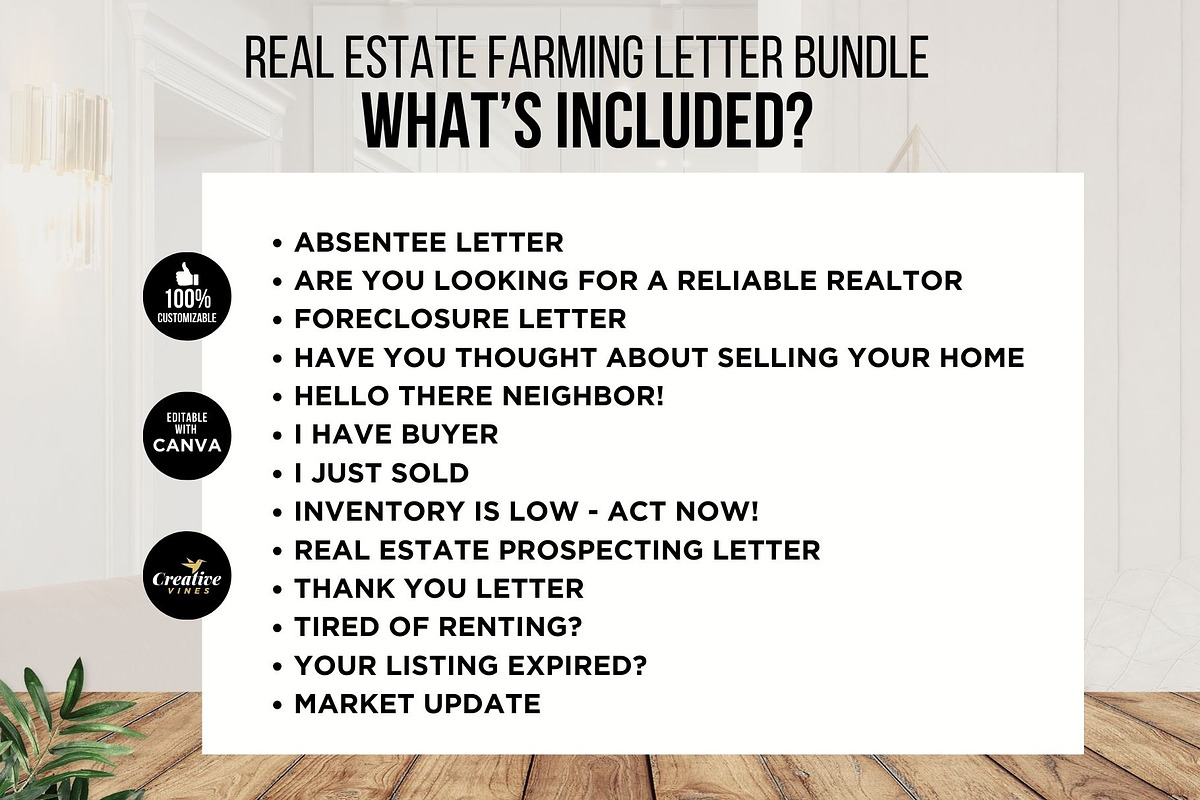 Real Estate Prospecting Letters, a Flyer Template by CreativeVinesStore (Photo 2 of 8)