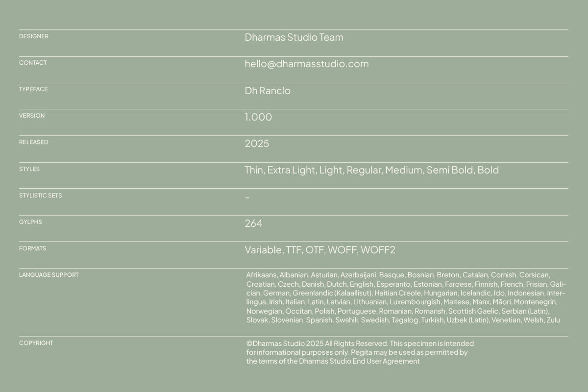 Ranclo - 7 Modern Minimalist Family, a Sans Serif Font by Dharmas Studio (Photo 17 of 17)