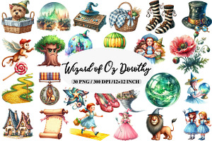 Wizard of Oz , Dorothy Clipart, an Illustration by Daily.Designs