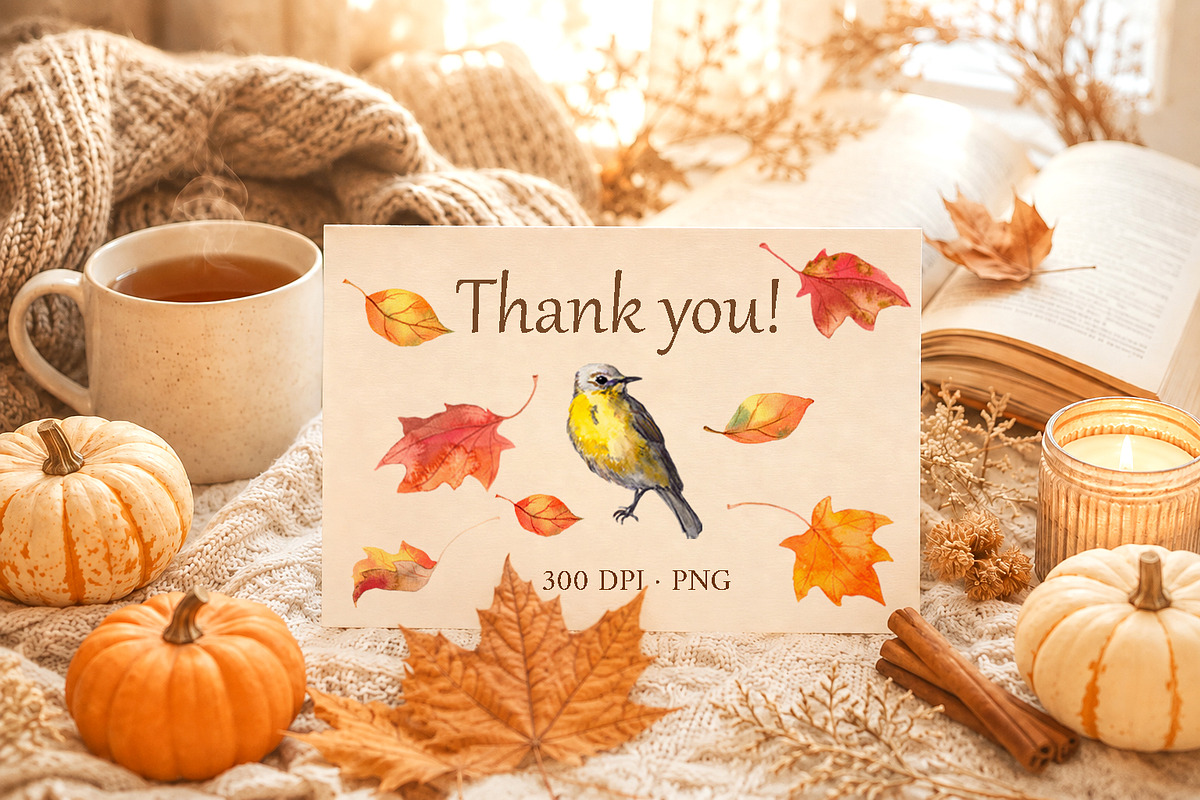Autumn Thanksgiving Clipart PNG, a Seasonal Illustration by Where summer is (Photo 12 of 12)