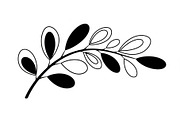 Botanical Leaf Silhouette Bundle, an Illustration by Creativeshirt (Thumbnail 41 of 51)