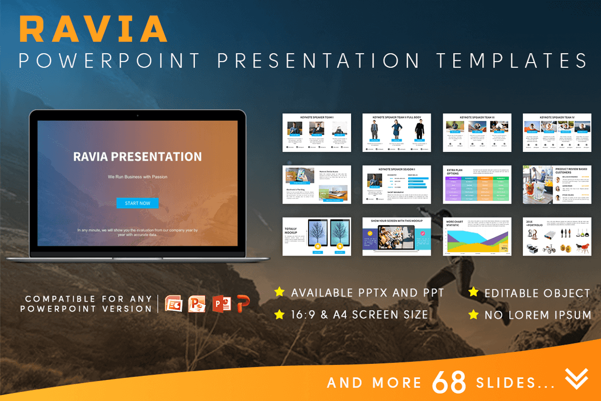 Ravia PowerPoint Presentation, a Presentation Template by Affantjie Photowork (Photo 1 of 9)