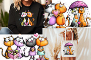 Valentine Couple cat clipart, an Illustration by Designworld (Thumbnail 4 of 6)