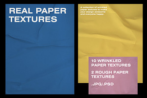 Wrinkle Paper Mockups & Textures