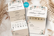 Floral Wedding Invitation Suite, an Invitation Template by Arslan (Thumbnail 1 of 3)