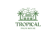 Tropical Palm House Island Logo, a Branding & Logo Template by Buqancreative (Thumbnail 1 of 2)