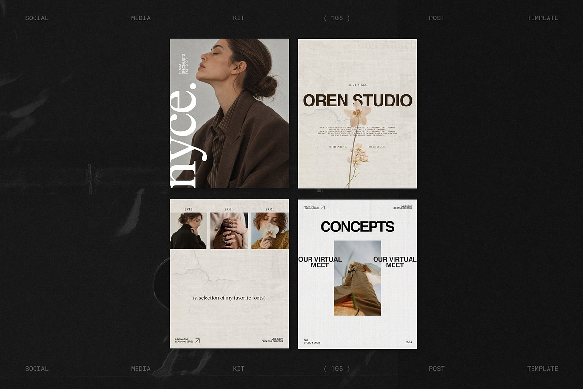 OREN | Instagram Post Bundle, a Social Media Template by Prapti Design (Photo 4 of 10)