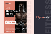 Online fitness gym flyer template, a Flyer Template by FoxStore (Thumbnail 3 of 3)