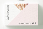 Geometric Rose Gold  Business Card, a Business Card Template by iloladesign (Thumbnail 2 of 2)
