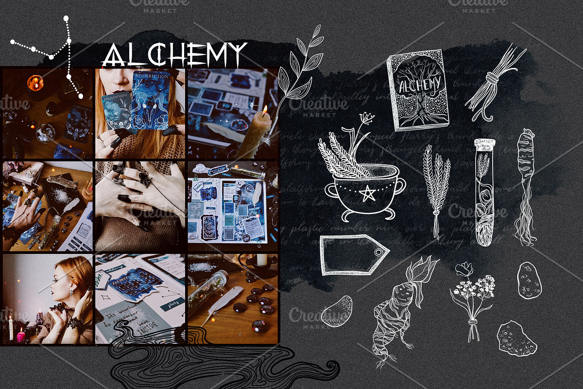 Alchemy. Magic bullet journal set, an Illustration by Scarlet Heath Art (Photo 6 of 13)