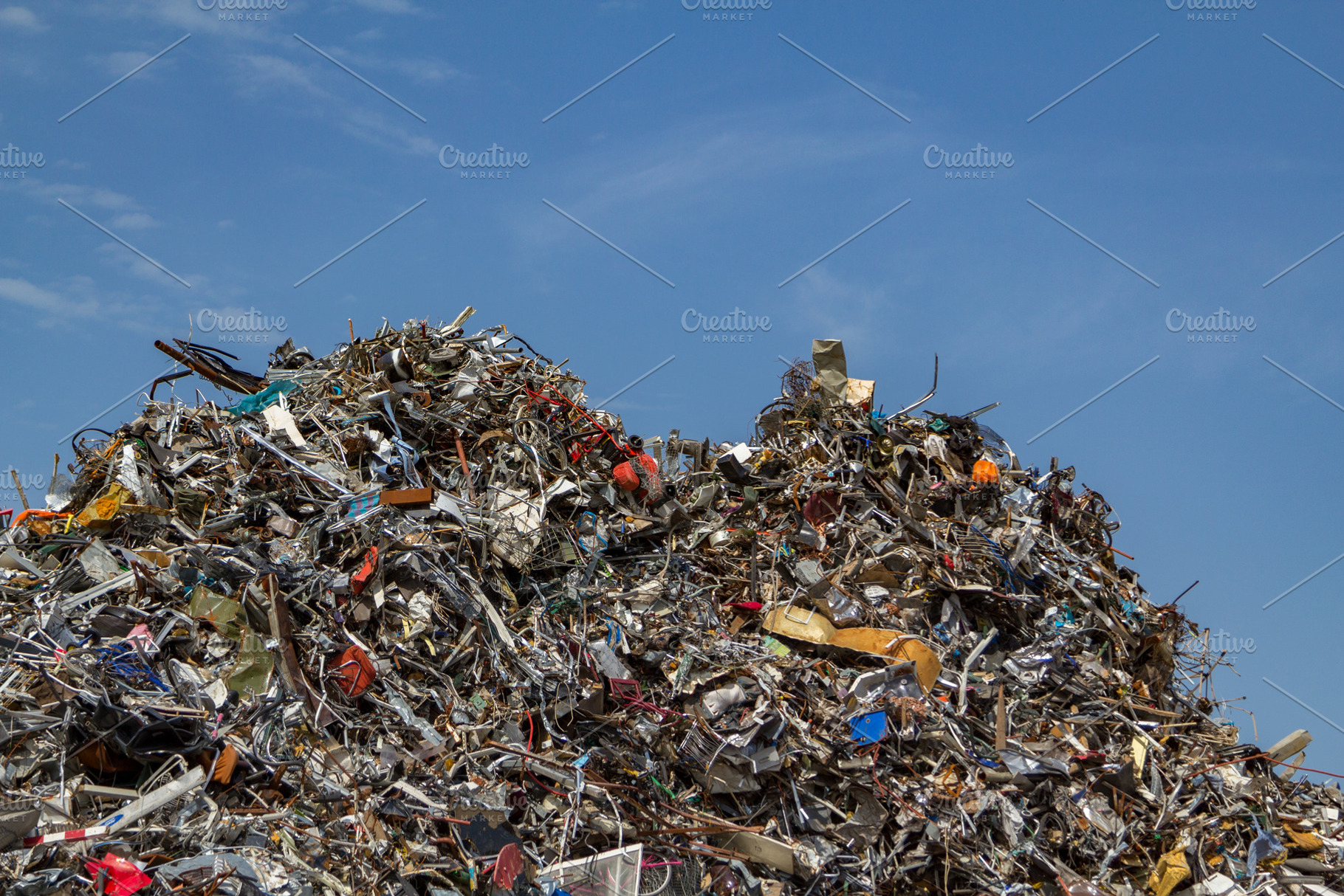Scrap metal on a pile., an Industrial Photo by misign