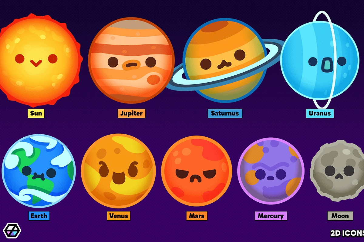 2D Icons - Planet Pack, an Object Illustration by LAYERLAB (Photo 2 of 10)