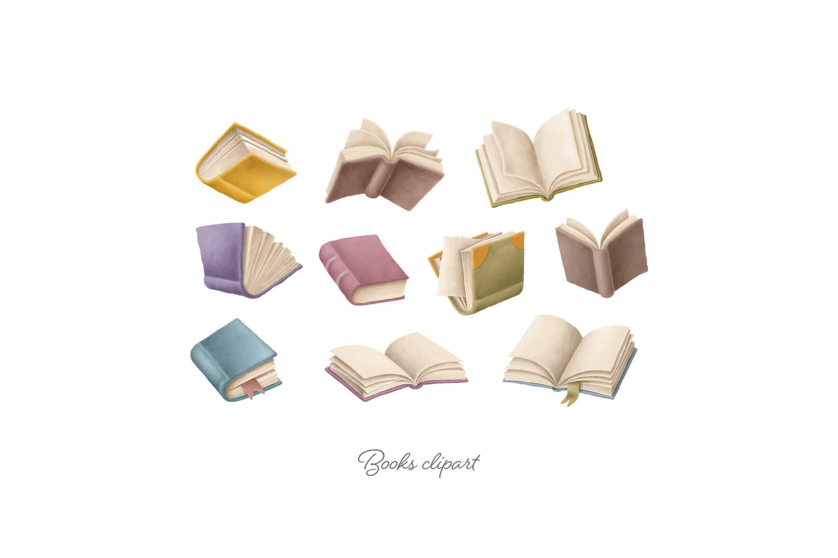 Books clipart bundle, an Education Illustration by Anastasiya Klempach (Photo 5 of 14)